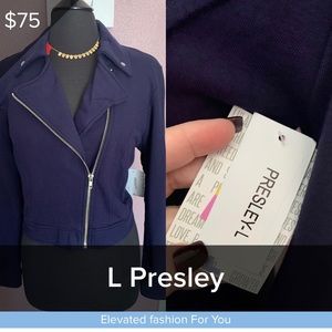 Lularoe Presley Navy Jacket Size Large NWT